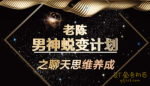 老陈《陈哥男神蜕变计划之聊天思维养成》顶级聊天术将打破传统固化思维,直男思维-金色初恋