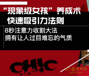 Chic原醉现象级女孩养成术，快速吸引力法则-金色初恋